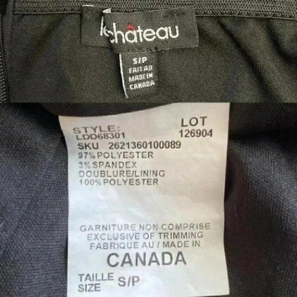 Le Chateau Cocktail Evening Dress Black Satin Halter Neck Bodycon Ruched Small - Picture 10 of 16